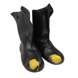 Tingley Rubber Overshoes Work Boots Large Men's 9 - 11 PVC Button Black Shoe